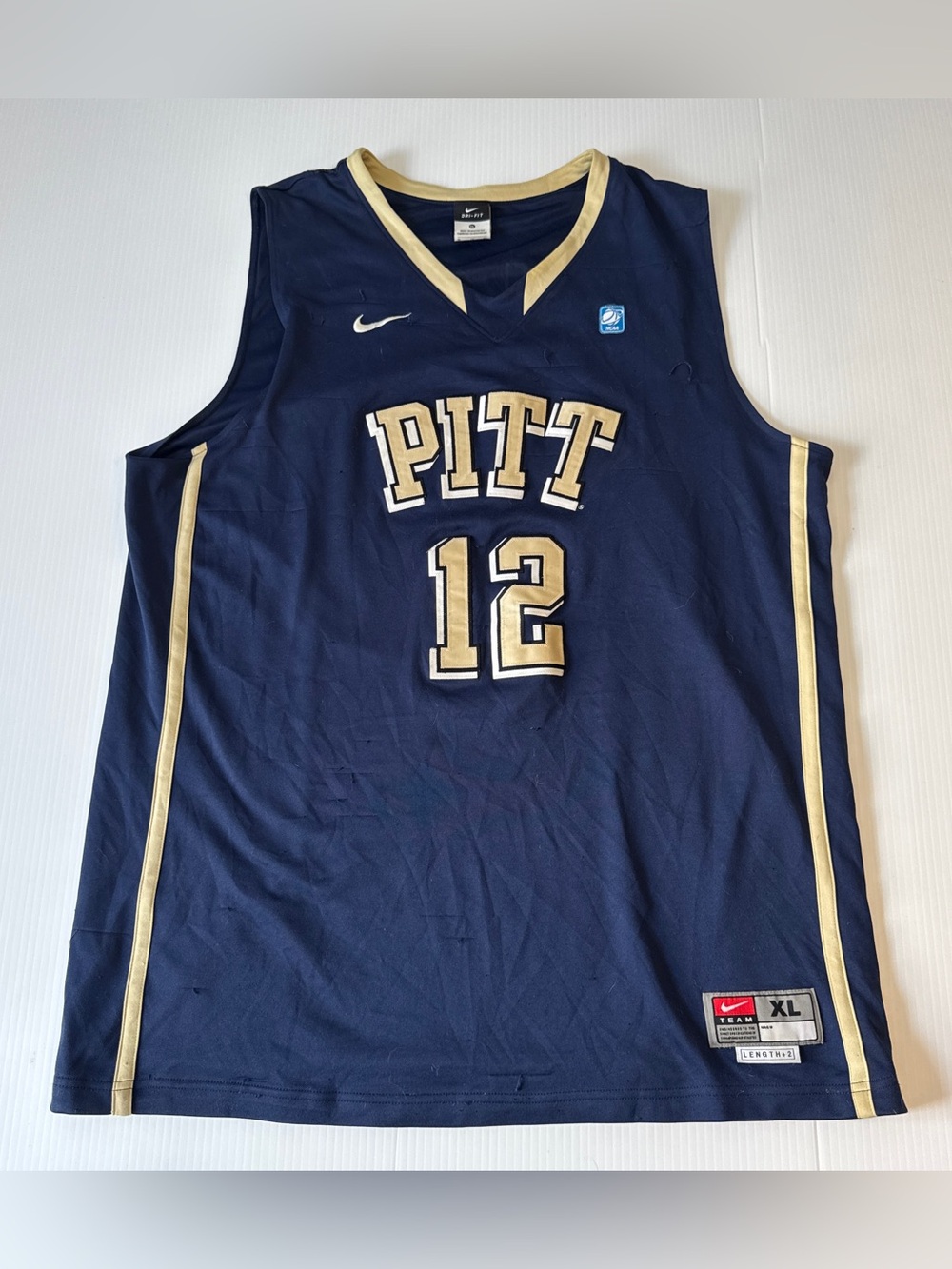 Nike Pitt Panthers 12 Basketball Jersey XL Y2K NCAA Varsity Streetwear